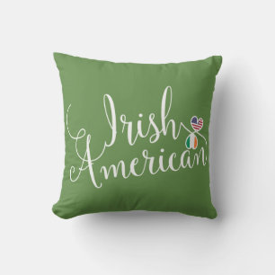 Irish American Entwated Hearts Throw Cushion Kudde