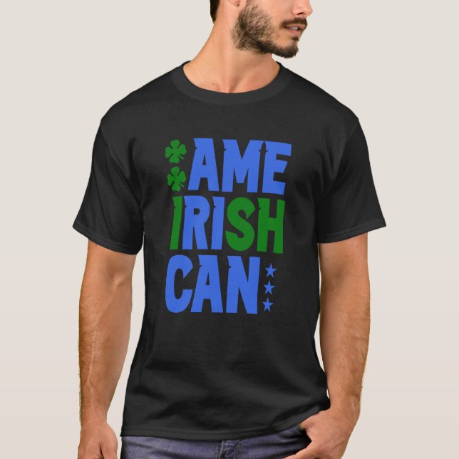 Irish American Family Roots Ireland USA USA Amerik T Shirt (Framsida)