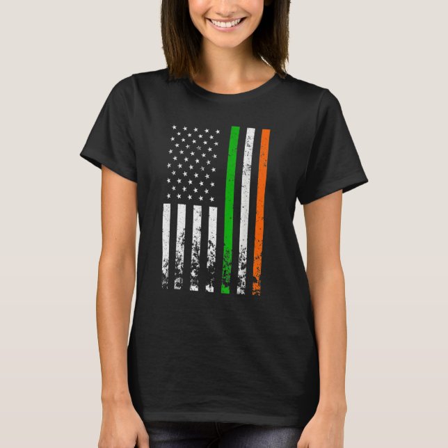 Irish American Flag Ireland Flag ST PATRICKS DAY G T Shirt (Framsida)