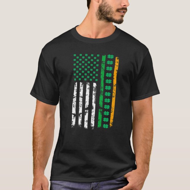 Irish American Flag Ireland Flag St Patricks Day L T Shirt (Framsida)