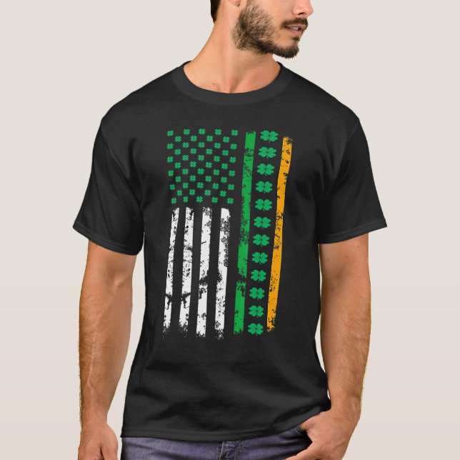 Irish American Flag Ireland Flag St Patricks Day L T Shirt (Framsida)
