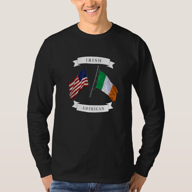 Irish American flag Premium T Shirt (Framsida)