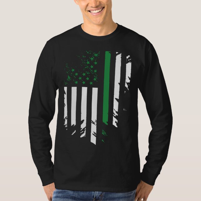 Irish American Flag St Patrick s Day T Shirt (Framsida)
