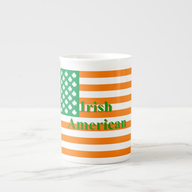 Irish American flagga Benporslin Mugg (Framsidan)