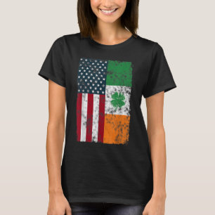 Irish American flagga Dual Citizen Patriotic Distr T Shirt
