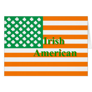 Irish American flagga Hälsningskort