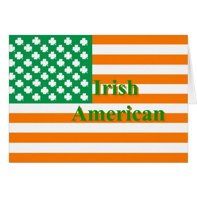 Irish American flagga Hälsningskort (Framsidan Horizontal)