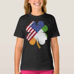 Irish American Flagga Ireland Flagga Girl T Shirt