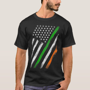 Irish American Flagga Ireland Flagga Lucky St Patr T Shirt