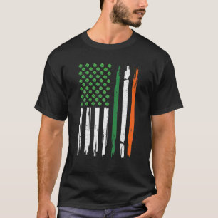 Irish American Flagga Ireland Flagga Lycklig St Pa T Shirt