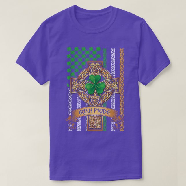 Irish American Flagga Ireland Flagga St Patrick Da T Shirt (Design framsida)