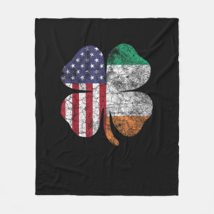 Irish American Flagga Ireland Flagga ST PATRICKS D Fleecefilt