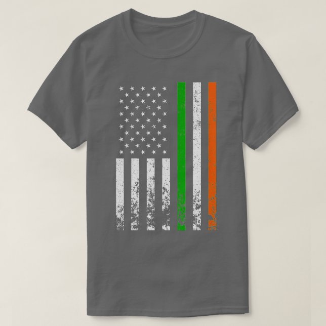 Irish American Flagga Ireland Flagga ST PATRICKS D T Shirt (Design framsida)