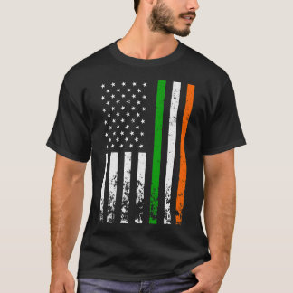 Irish American Flagga Ireland Flagga ST PATRICKS D T Shirt