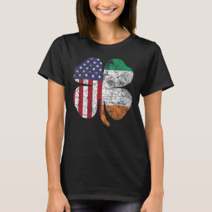 Irish American Flagga Ireland Flagga ST PATRICKS D T Shirt