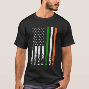 Irish American Flagga Ireland Flagga St patrick's T Shirt