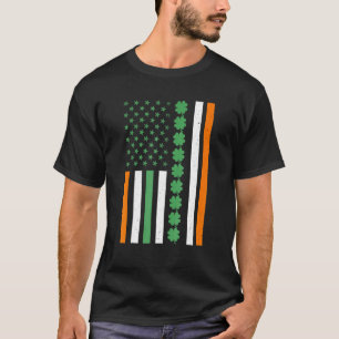 Irish American Flagga Ireland Flagga Vintage ST PA T Shirt