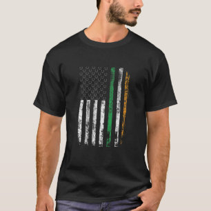 Irish American Flagga Ireland Horseshoe St Patrick T Shirt