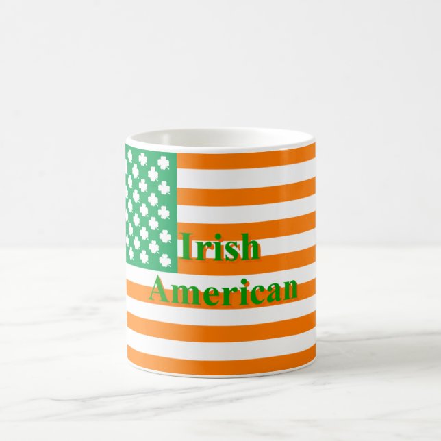 Irish American flagga Kaffemugg (Center)