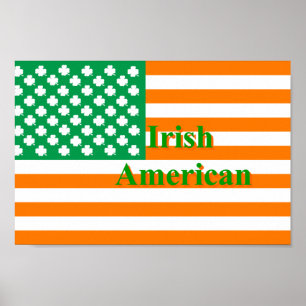 Irish American flagga Poster