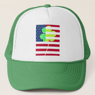 Irish American Flagga Shamrock Klöver St. Patrick Keps