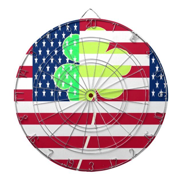 Irish American Flagga Shamrock Klöver St. Patrick Piltavla (Framsidan)