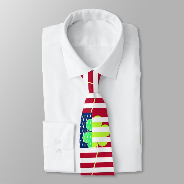 Irish American Flagga Shamrock Klöver St. Patrick Slips (Bunden)