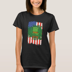 Irish American Flagga Shamrock St patricks day Man T Shirt