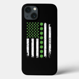 Irish American Flagga St Patrick s Day Shamrock T-