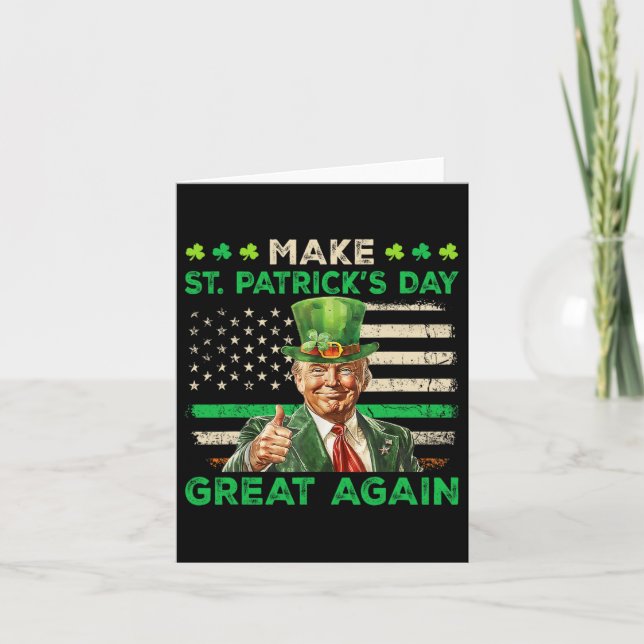 Irish American Flagga Trump Make St patricks day G Kort (Framsida)
