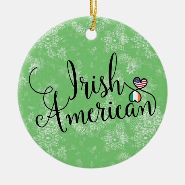 Irish American Hearts Julgran Ornament (Framsidan)