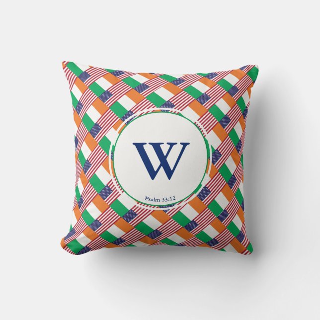 IRISH-AMERICAN HERITAGE Monogram Christian Kudde (Framsida)