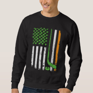 Irish American Hockey Flagga Hockey St Patrick's G Lång Ärmad Tröja