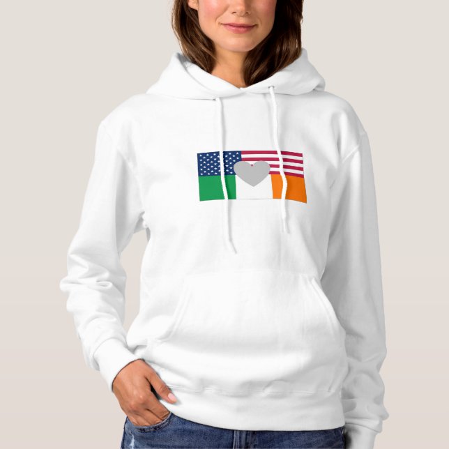 Irish American hoodie Tee Shirt (Framsida)