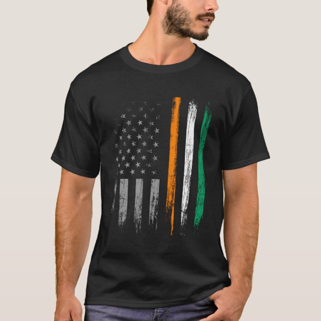 Irish American Långärmad St patrick's day S T Shirt (Framsida)