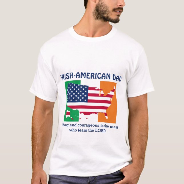 IRISH AMERICAN PAPPA Stark djärv Personlig T Shirt (Framsida)