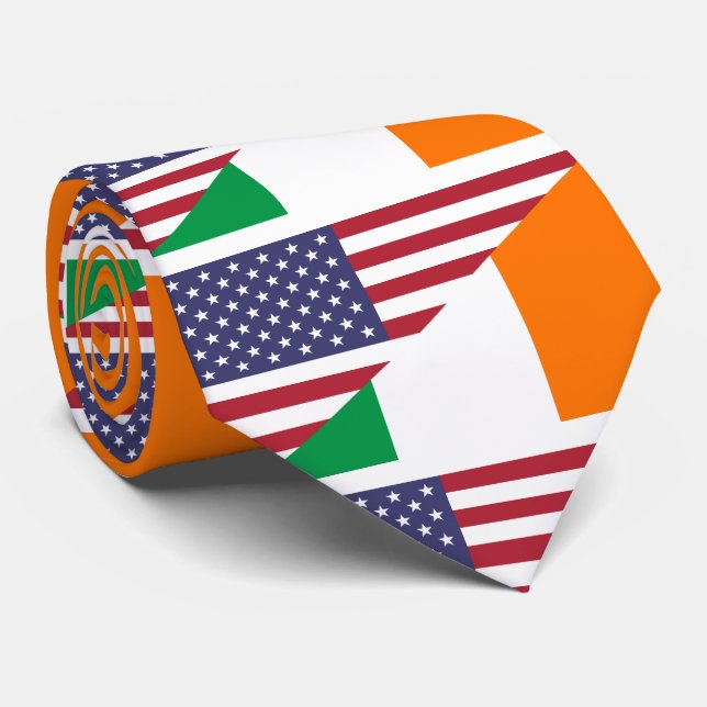 Irish American Pride US Ireland Flagga Neck Tie Slips (Rullad)