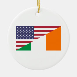 Irish American Pride US Ireland Flagga Ornament