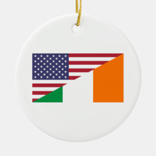 Irish American Pride US Ireland Flagga Ornament