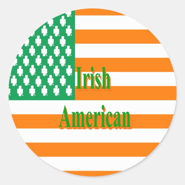 Irish American Runt Klistermärke (Framsida)