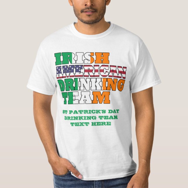 Irish American St patricks day T Shirt (Framsida)