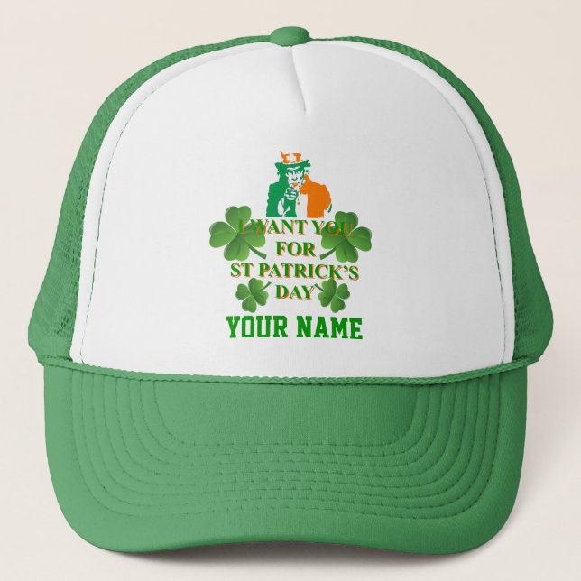 Irish American, St patrick's day Truckerkeps (Framsida)