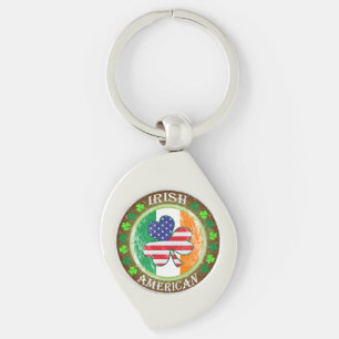 Irish American Swirl Silverfärgad Nyckelring