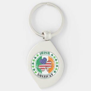 Irish American Swirl Silverfärgad Nyckelring