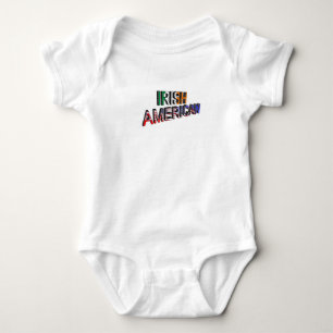 Irish-American Text for Baby-Jersey-Bodykostyma-Wh Tee