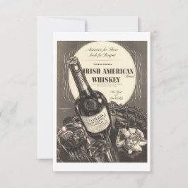 Irish American Whiskey Vintage Card Tack Kort