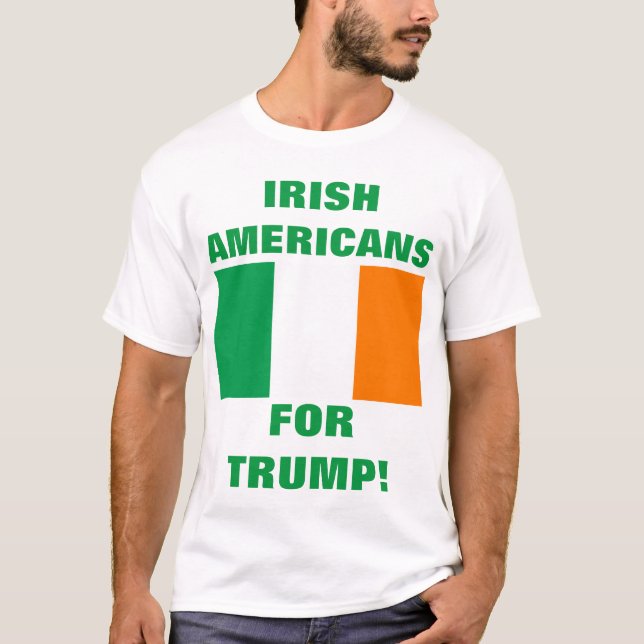 IRISH AMERICANS FOR TRUMP T SHIRT (Framsida)