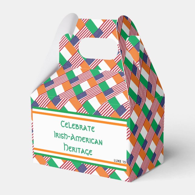 IRISH-AMERIKANSKA HERITAGE MÅNAD Irish USA flagga Presentaskar (Framsidan Sidan)