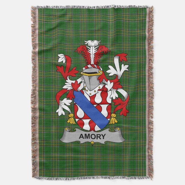 Irish Amory Jackar Arm Family Crest Ireland Filt (Framsidan Vertikal)
