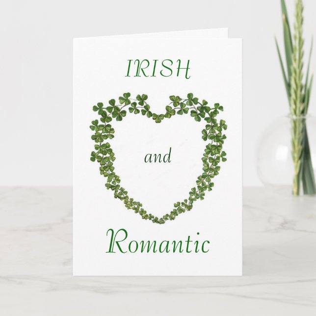Irish and Romantic Valentiness Card Helgkort (Framsida)